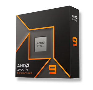 On Demand R9 9900X Processor 12-Core, 24-Thread - AMD Ryzen 9 9900X Processor, a black and orange retail box showing the processor branding and a 9000 Series Processor label on the front.