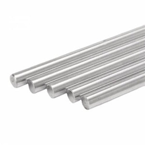 Optical Axis 8x500mm Linear Rail Shaft For CNC And 3D Printer - a close-up of several smooth, silver-coloured cylindrical metal rods.