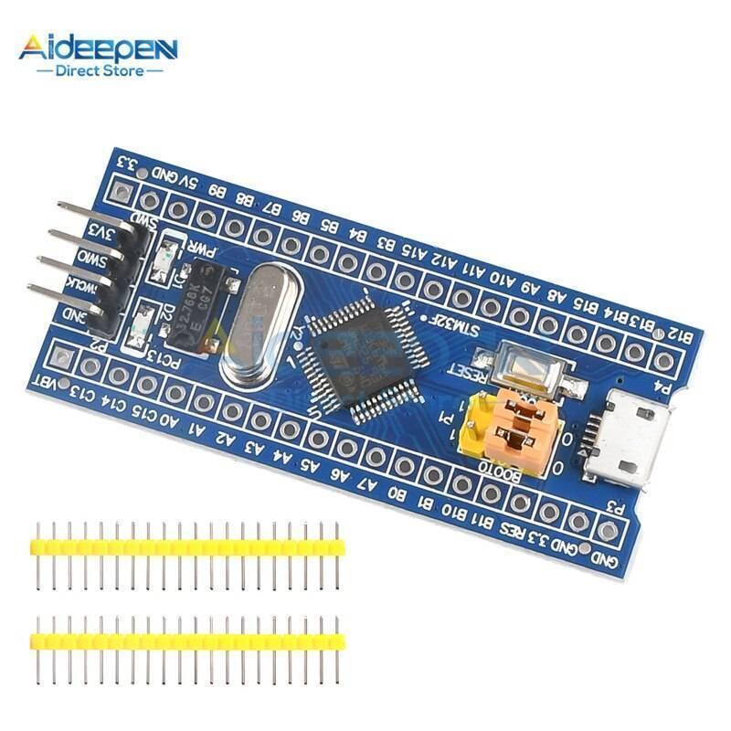Original Blue Pill STM32F103C8T6 STM32F103 ARM Cortex-M3 Minimum System Development Board For Educational USE Only - with a micro-USB port, reset button, jumper, and two rows of loose pin headers.