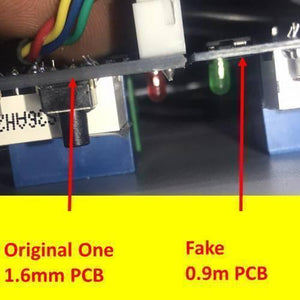 Original Genuine Xh M452 Incubator Temperature Humidity Controller DC 12V - a side-by-side comparison of a 1.6mm PCB and a 0.9mm PCB with LEDs and buttons.