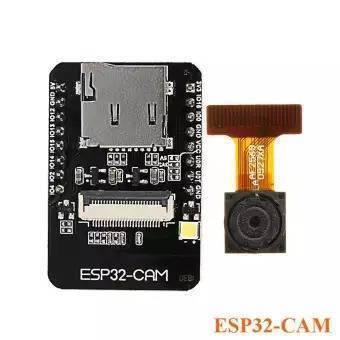 OV3660 ESP32-CAM WiFi + Bluetooth Camera Module Development Board ESP32 With Camera Module OV2640 For Arduino - a black rectangular development board with a microSD slot and camera connector alongside a separate detachable camera module.