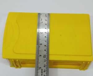 P-106 175MMX108MMX50MM Drawer For Storage Organizer Box - shown from above with a metal ruler placed across it to demonstrate its physical dimensions.