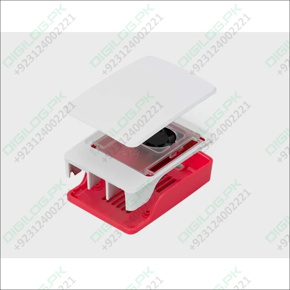 Official Raspberry Pi Case for Raspberry Pi 5 Built-in Cooling Fan Red/White Color