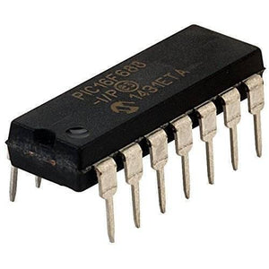 PIC16F688 16F688 14 PIN PIC Microcontroller - a black rectangular integrated circuit with dual rows of metal pins, showing the model number printed on top.