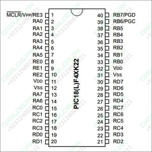 Microchip Pic18f46k22 Microcontroller 18f452 (40-pin Dip)