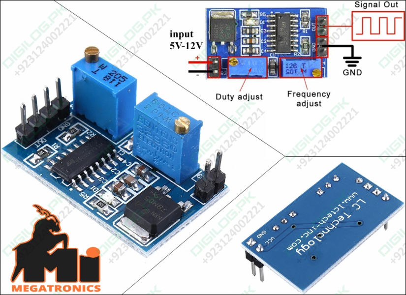 PWM Controller SG3525 Adjustable Frequency 100Hz-100kHz Signal Generator Module DC 5V-12V