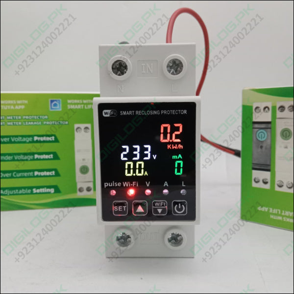 Reclose Programmable 63A WiFi Breaker Switch Smart Home Circuit Breaker 2 Pole in Pakistan - smart reclosing protector