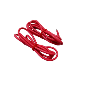 Red 1meter Solderable Wire Hard Wires For Wiring Jumper Wire Wiring Cable - shown as two coiled lengths of red electrical wire tied with red plastic ties.