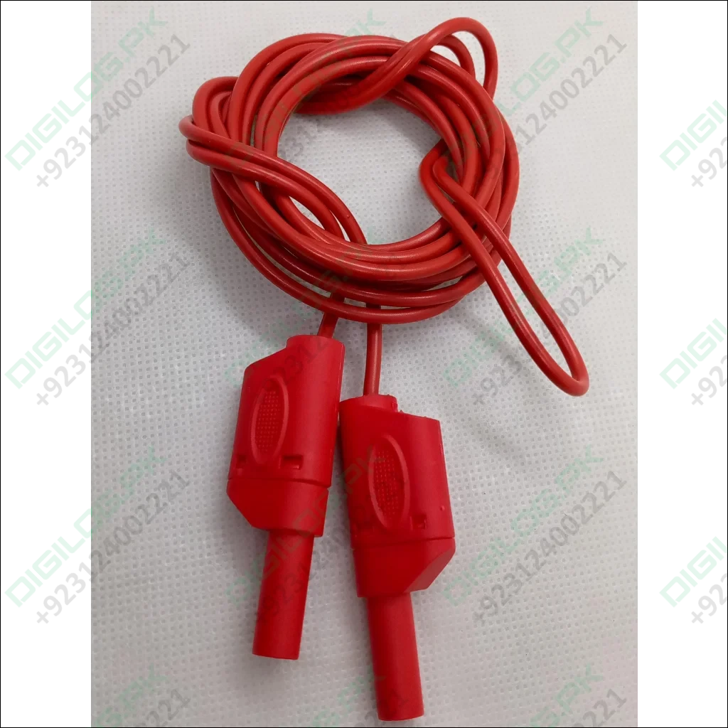 Red Banana Clip Wires 2 Meter
