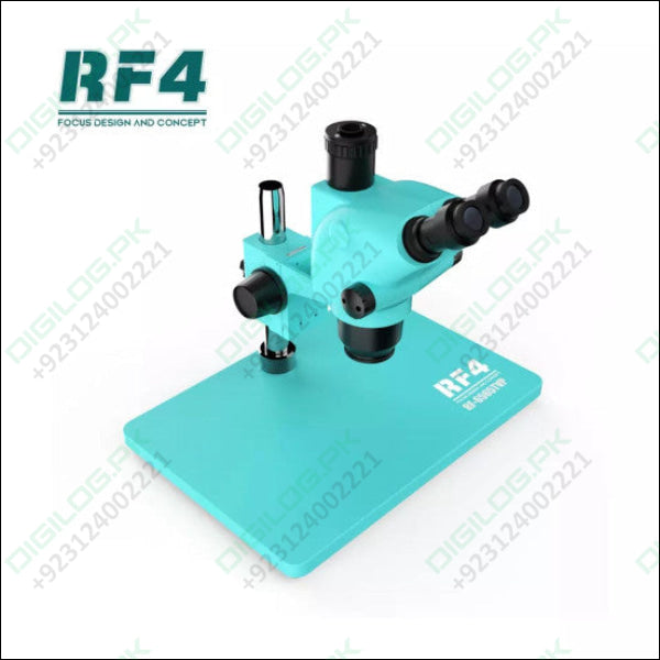 RF4 RF 6565TVP TRINOCULAR STEREO MICROSCOPE WITH BIG BASE 6.5X~65X ZOOM 3D CONTINUOUS ZOOM