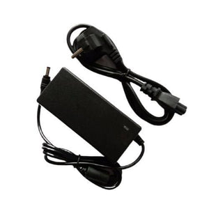 Sadp-65KB AC Adapter- Laptop 19V 3.42A, 5.5/2.1mm Jack On Output - a black rectangular power brick with an output cable ending in a barrel jack and a separate detachable power cord with a wall plug.