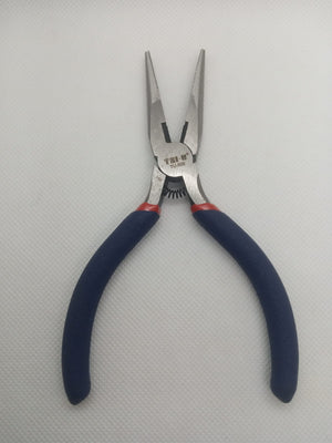 Santus St502 Needle Nose Plier Needle Nose Plier - with a metal head, spring mechanism, and blue rubber-coated handles, shown against a white background.