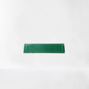 Single Side 2x8cm Dotted Veroboard Printed Circuit PCB Prototype Board - a rectangular green circuit board with a grid of holes and printed coordinates.