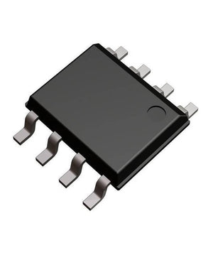 SMD RTC DS1307 IC Real Time Clock - a black, rectangular surface-mount electronic component with four metal pins extending from each of its two long sides.