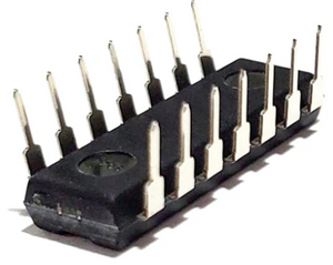 SN74HC21N 74HC21 Dual 4-input Positive-and Gates Breadboard-friendly IC DIP-14 - a black 14-pin dual in-line package integrated circuit with silver metal pins, shown from an angled perspective against a white background.
