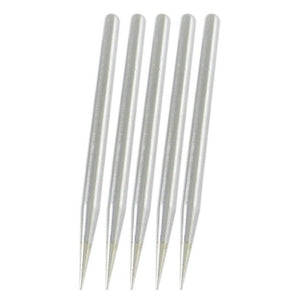 Soldering Iron Bit For 30 Watt Soldering Irons Copper With Corrosion Resistant Coating - shown as a set of five identical silver-coloured conical tips.