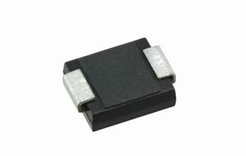 SS34 SMA 40V/3A Schottky Diode SMD - a small black rectangular surface-mount electronic component with two silver-colored metal terminals on opposite ends.