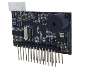 STM Sinewave Inverter Drive Module (Grid Sharing) + CT + 1602 LCD dislay board + Cable Set - a black rectangular circuit board with a white connector, a buzzer, a crystal oscillator, and a row of header pins.