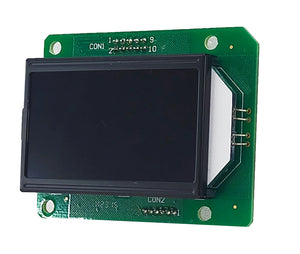 STM Sinewave Inverter Drive Module (Grid Sharing) + CT + Hybrid Style Display Board IDM-7 - a green rectangular circuit board featuring a black rectangular LCD screen and two pin connectors.