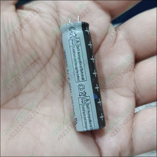 Stock Lot 3.7V 800mAh Lithium Battery 14mm x 50mm 2-Pin Rechargeable (Li-ion Cylindrical Cell)