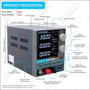 SUGON 3010PM Programmable DC Power Supply 30V 10A Voltage Current Regulator Stabilized Power Supply Voltage Switch AC 220V 110V