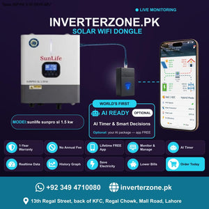 sunlife sunpro sl 1.5 kw Inverterzone Regular Solar WiFi Dongle - Real-Time Solar Monitoring