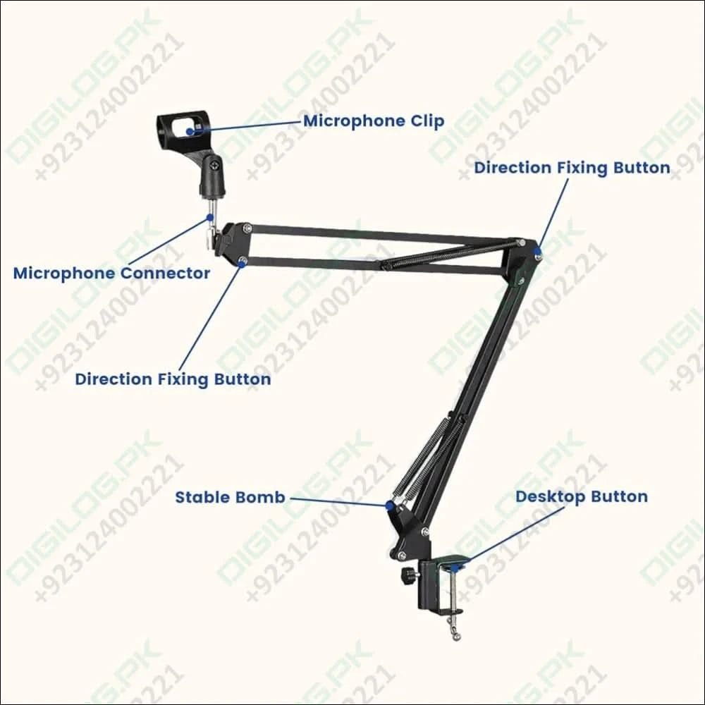 SYGA 35 Metal Cantilever Microphone Desktop Universal Capacitor Wheat Stand