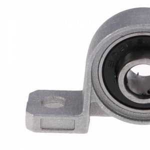 T8 Rod Holder 8mm Shaft Mounting Bearing Motor Shaft Holder - shown in a close-up, featuring a silver metal housing with a circular bearing insert.
