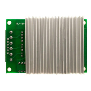 TB6560 Single Axis 3A Stepper Motor Driver - the green circuit board with a large silver aluminum heatsink and visible pin connectors.