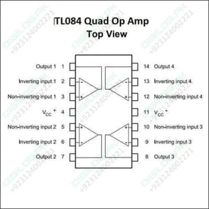Tl084 Quad Operational Amplifier Ic