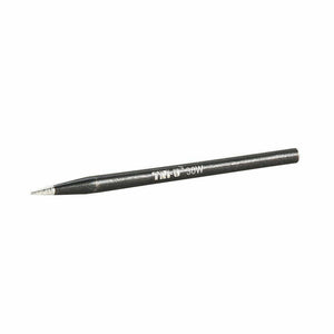 Tni-u 30W Sharp Soldering Tip Iron Head Tools For Rework Station - a slender, dark grey metal soldering iron tip with a pointed silver-colored end and white text printed on its side.