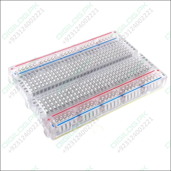 Transparent Clear Breadboard 400 Tie-Points 4 Power Rails