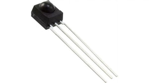 Tsop Sensor 1838 IR Receiver - a small black electronic component with a rounded top and three long metal pins extending from the base.