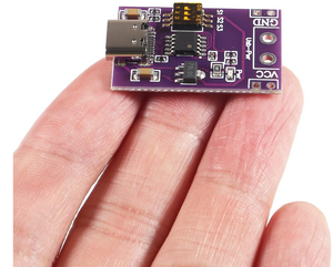 Type-C QC AFC PD2.0 PD3.0 to DC Fast Charging USB-PD Charger - a purple circuit board with a USB-C port and a three-switch bank.