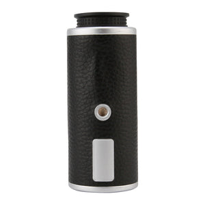 UNI-T LM1000A Laser Rangefinder – 1000 m, 6× Monocular, Golf & Hunting, Flagpole Lock, Slope / Speed / Angle, ±1 m - a black, cylindrical monocular with a silver trim, featuring a circular lens, a small button, and a rectangular panel.