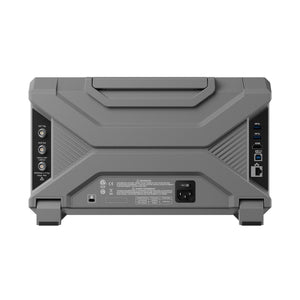 UNI-T UPO2102HD 100 MHz 2-Channel Digital Storage Oscilloscope – 2.5 GSa/s, 100 Mpts - rear panel in grey, showing BNC connectors, USB ports, HDMI port, Ethernet port, and power input with a rocker switch.