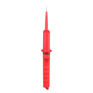 UNI-T UT15C Waterproof Voltage & Continuity Tester Pen with LCD Display – AC/DC up to 690V, Three-Phase Rotation, IP65, Digital Readout & Single-Probe Live Wire Detection - handheld probe with a central LCD screen, a pointed metal tip, and a cord extending from the bottom handle.