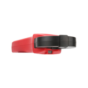 UNI-T UT251C+ AC Leakage Current Clamp Meter – 1µA Resolution, 3mA to 60A, 40mm Jaw, Harmonic Test, LPF, Bluetooth, Dual Display, CAT III 600V - shown from a top-down angle, highlighting the red plastic body and the black circular clamp jaw.