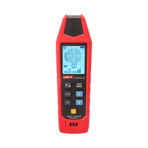 UNI-T UT25CL Cable Locator & Wire Tracer – Transmitter + Receiver Kit, Underground Cable Tracing, Break/Short Detection, NCV, Fuse Finder, 480V, 8 Coding Signals - a backlit digital display showing signal strength 237, code 5, and level 3, with control buttons.