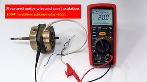 UNI-T UT505A Insulation Resistance Tester – Digital Megohmmeter - with black and red test leads, showing a 20.0 GΩ reading on its digital display.