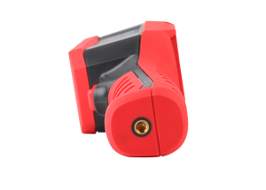 UNI-T UTI260B Heavy Duty Thermal Camera – 256×192, -20°C to 550°C, ≤60MK - a close-up of the red and black handle base with a centered circular metal tripod mount.