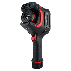 UNI-T UTI640J 640 Enhanced Series Thermal Imager - a black and red handheld device with a prominent front lens, trigger button, and side-mounted label.