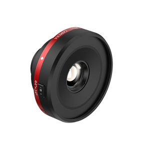 UNI-T UTI640J 640 Enhanced Series Thermal Imager - a black circular camera lens with a red band featuring white text and a small lock icon button on the side.