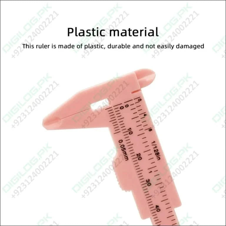 80mm Plastic Vernier Caliper | Dual Scale Mini Measuring Tool