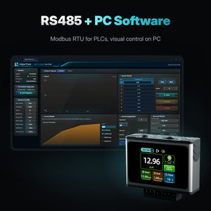 VigorTree PC software controlling the VT-SG1224 signal generator over RS485 Modbus RTU