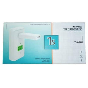 Wall Mounted Thermal Scanner ( Wall Mounted Temperature Scanner) Yna-800 - the white device with a digital display and its wall-mounted and tripod installation methods.