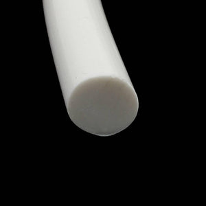 White Color 11mm Hot Melt Glue Sticks Electric Heating Adhesive Film Craft Glue Stick - a close-up view of a single cylindrical white adhesive stick against a black background.