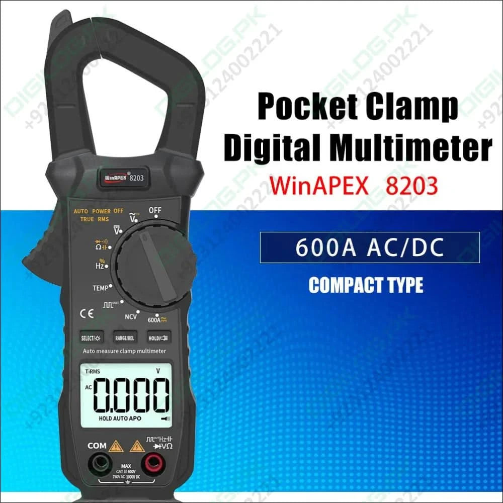 WinAPEX 8203 600A AC/DC Solar Digital Clamp Meter in Pakistan