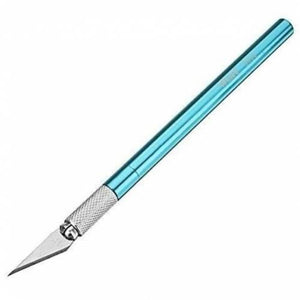 Wlxy Mobile Repairing Knife Set 6 Pcs Precision Art Hobby - a single blue-handled precision craft knife with a sharp metal blade and textured grip.