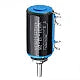WXD3-13-2W 4.7k ohm Precision Potentiometer - a cylindrical black and blue component featuring a metal shaft and three side-mounted connector pins.
